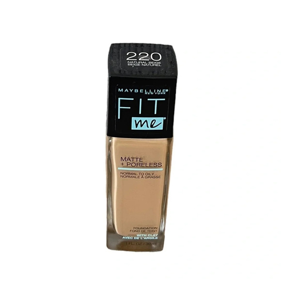 MAYBELLINE Fit Me 220 Natural Beige Matte + Poreless Normal to Oily Skin - Picture 1 of 3